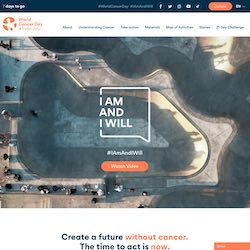 A cancer awareness campaign website - worldcancerday.org